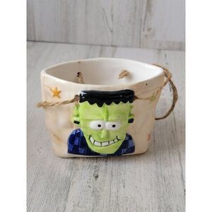 K's collection ceramic Frankenstein Halloween hue light candle holder home decor